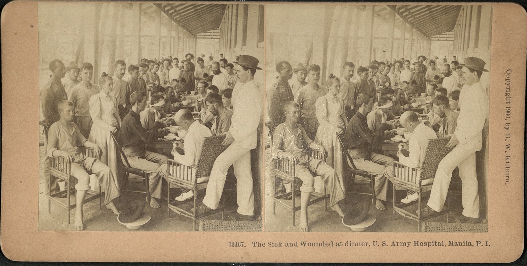 The Sick and Wounded at dinner, U.S. Army Hospital, Manila, P. I.